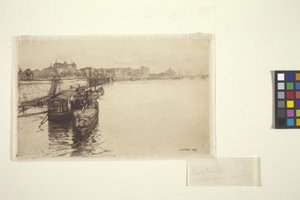 セーヌ川の客船 (インク) 作： Charles Adams Platt