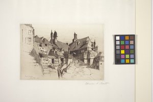 ライ、サセックス (紙にエッチング) 作： Charles Adams Platt