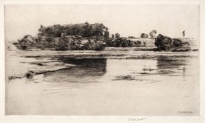 チャールズ川、1890年。 作： Charles Adams Platt