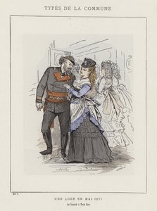 1871年5月のロッジ、Au Canard a Trois Becs 作： Charles Albert d Arnoux Bertall