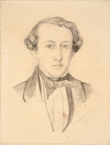 サー・ジョン・エヴェレット・ミレーの肖像、1850年 作： Charles Allston Collins