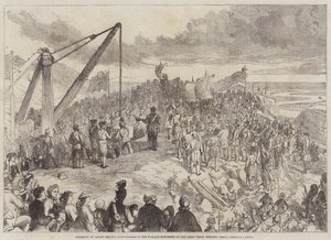 スターリング修道院のクレイグ修道院にウォレスモニュメントの礎石を置く式 作： Charles Altamont Doyle