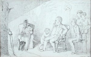 ゴーストストーリー（紙にペン＆インク） 作： Charles Altamont Doyle