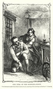 スピニングジェニーのアイデア（彫刻 作： Charles Altamont Doyle