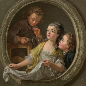 シャボン玉 作： Charles Amedee Philippe van Loo