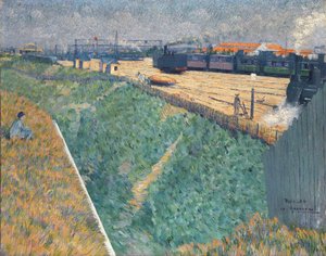 Angrand, Charles (1854-1926) The Western Railway at its Exit from Paris 油彩・キャンバス 1886 National Gallery, London 73x92 作： Charles Angrand