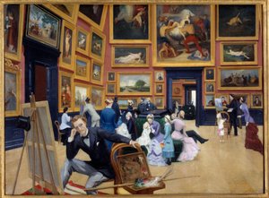 ルーアンのミュゼ・デ・ボザールの内観 シャルル・アングラン（1854-1926）の絵画 1880年 日。1,1x1,5 m ルーアン美術館内観 ルーアン美術館内観シャルル・アングラン（1854-1926）による絵画
