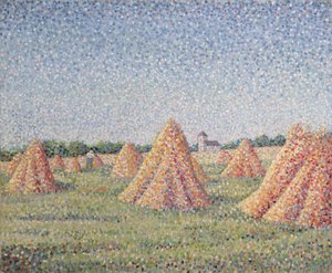 収穫、1890 作： Charles Angrand