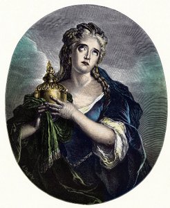 Adrienne Lecouvreur (1692-1730) フランスの女優で、Pierre Corneille作「Mort de Pompee」の"" Cornelia "役を演じた。 作： Charles Antoine (after) Coypel