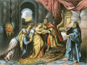 アハシュエロスの前のエステル 作： Charles Antoine Coypel