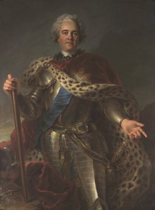 ヘルマン・モリッツ・ザクセン伯爵（1696-1750）、フランス元帥と呼ばれる。 作： チャールズ・アントワーヌ・コワペル