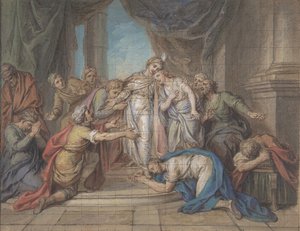 ジョセフが兄弟に認められた、18 世紀。 作： Charles Antoine Coypel