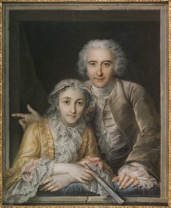 フィリップ・コワペルと妻の肖像 作： Charles Antoine Coypel