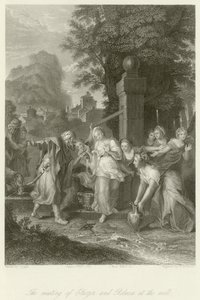 ウェルでのエリエゼルとレベッカの出会い 作： Charles Antoine Coypel