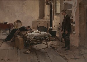 遅すぎる、1896年。 作： Charles Arthur Fries