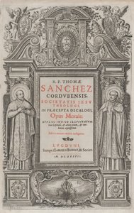 「十戒の教訓におけるオーパスの士気」の口絵、1637年。 作： Charles Audran