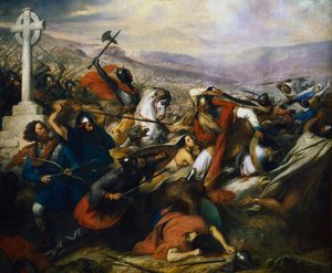 ポワチエの戦い、フランス、732 1837 作： Charles Auguste Guillaume Steuben