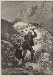 フォンテーヌブローの森で毒蛇を殺す 作： Charles Auguste Loye