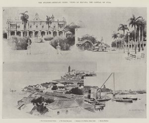 スペイン系アメリカ人の危機、キューバの首都、ハバナの眺め 作： Charles Auguste Loye