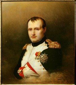 鉄の王冠とレジオンドヌールを飾るナポレオン1世（1769-1821）の肖像 シャルル・オーギュスト・スチューベン（1788-1856）の絵画 1812年 パリ、レジオンドヌール美術館 作： Charles Auguste Steuben