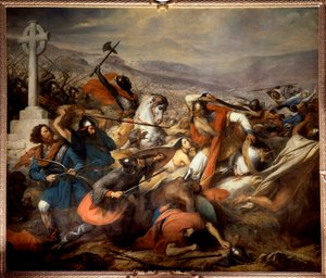 ポワチエの戦い、732年10月25日 作： Charles Auguste Steuben