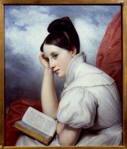 読書灯 シャルル・オーギュスト・スチューベン（1788-1856）による絵画 1829年 ナント、ボザール美術館（Musee des Beaux Arts 作： Charles Auguste Steuben