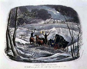 "A Signal of Distress, or The Christmas Visitor" R.G. Reeve (fl.1811-37) の彫刻、Thomas McLeanの出版。 作： Charles B. (after) Newhouse