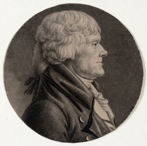 トーマス・ジェファーソン、パブ。1806. 作： Charles Balthazar Julien Fevret de "Saint Mémin 1770 1852".