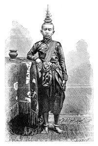 ナロドムの長男、1895年のカンボジャン。 作： Charles Barbant