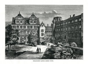 ハイデルベルク城、ドイツ、1879 作： Charles Barbant