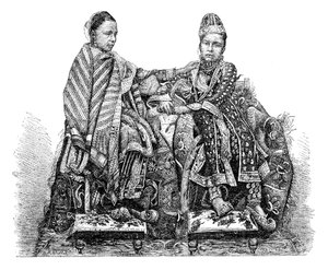 ボパールの王女、インド、1895年。
