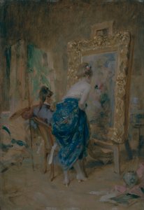 「アーティストのモデル」、1874 年。 作： Charles Bargue