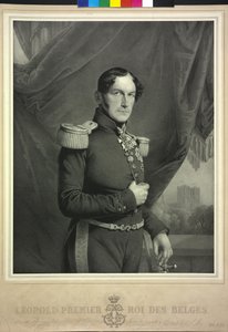 ベルギー国王レオポルド1世（リトグラフ） 作： Charles Baugniet