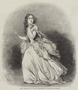 マドモアゼルジェニーリンド、ルチアディランメルムーア、女王陛下の劇場 作： Charles Baugniet
