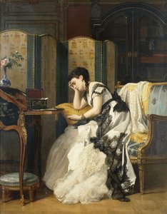 ノスタルジア、55.8 x 44cm 作： Charles Baugniet