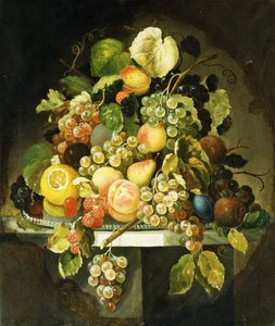 果物のある静物 作： Charles Baum