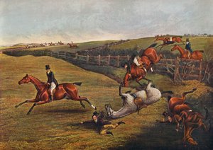 プレートV：グランドレスターシャースティープルチェイス、1829年、1830年、1922年 作： Charles Bentley