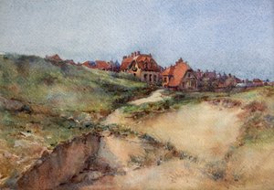 ル・トゥケの砂丘、1896年頃（水彩） 作： Charles Bernier