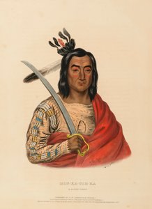 MON-KA-USH-KA.北米インディアン部族史より「シウックスの族長 作： Charles Bird King