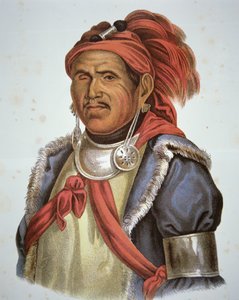 テンスクワタワ（1775-1836）（カラーリトグラフ 作： Charles Bird King