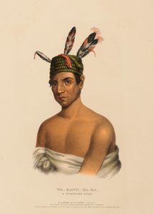 WA-KAWN-HA-KA, A WINNEBAGO CHIEF（『北米インディアン部族史』より 作： チャールズバードキング
