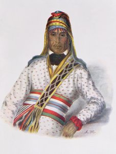 ヨホロミッコ、クリーク首長、1825年、「北アメリカのインディアン部族、第2巻」のイラスト。ジョン・グラント（カラーリソ） 作： Charles Bird King