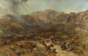 ナント・フランコンの頭、カペル・クリッグ、北ウェールズ（油彩・キャンバス 作： Charles Branwhite