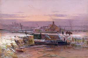 紙の上の運河トイレの家 作： Charles Branwhite