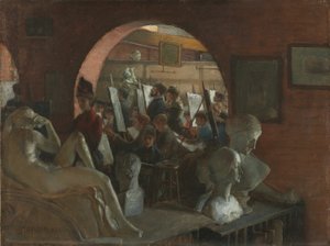 美術学生連盟のアルコーブ、1888 年。