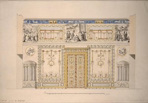 ライオンズホールの黄色い応接室のデザイン 作： Charles Cameron