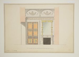 内閣図書館の設計、1780年代初頭 作： Charles Cameron