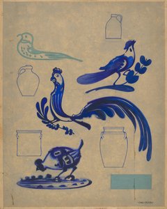 水差しの鳥の装飾 作： Charles Caseau