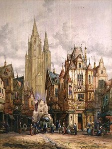 ストリートシーン 作： Charles Cattermole
