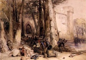 王の陣」（水彩画 作： Charles Cattermole